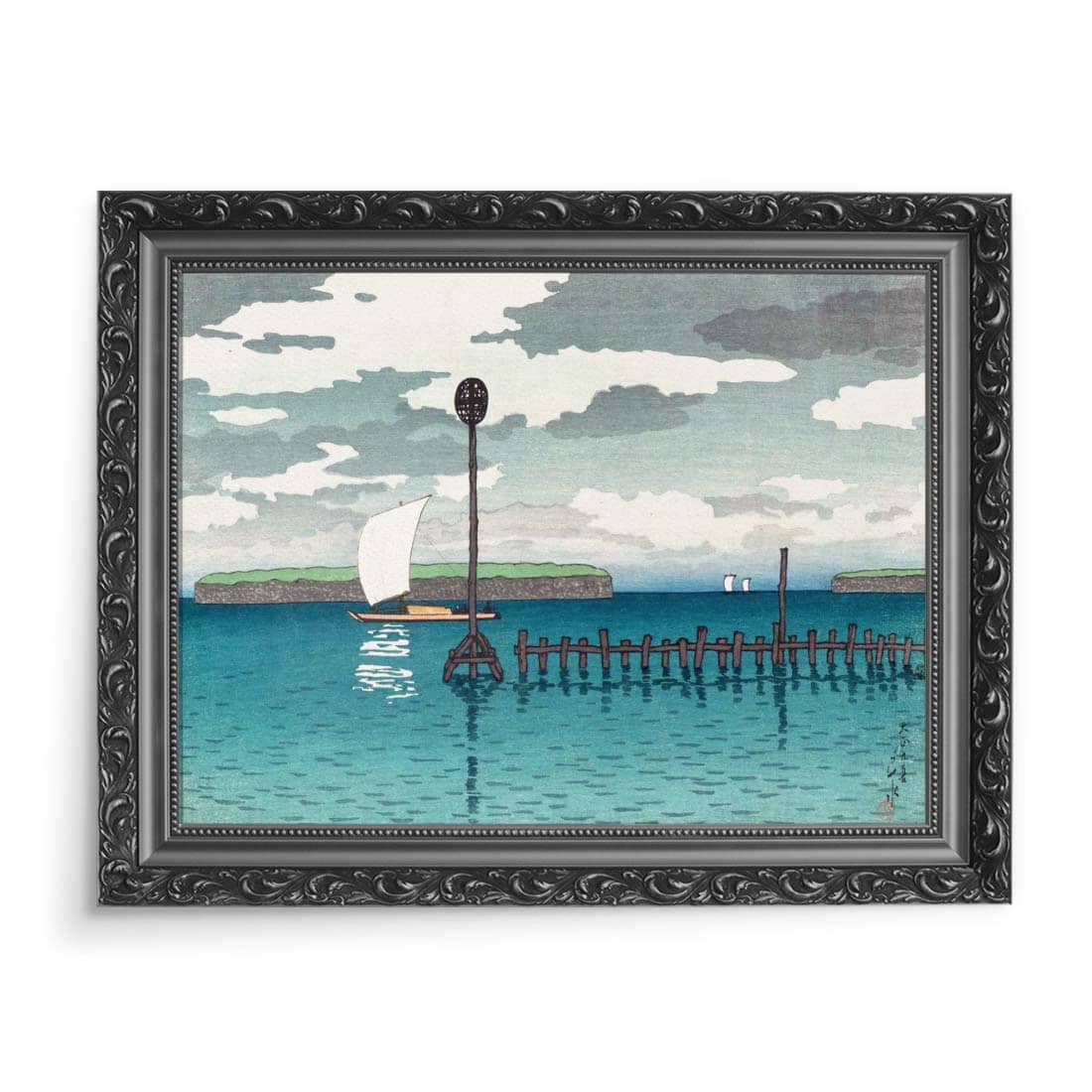 Kawase Hasui Tokio Shinagawa na morzu 70x50