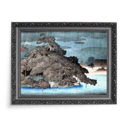 Kawase Hasui Wieczorny deszcz nad Matsunoshima 70×50