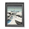 Kawase Hasui Wieczorny śnieg w wiosce Terashima wydruk na płótnie 50×70 Kawase Hasui Wieczorny śnieg w wiosce Terashima wydruk na płótnie 50×70
