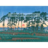 Kawase Hasui Zachód słońca w Ichinokura Ikegami — produkt cyfrowy do pobrania Kawase Hasui Zachód słońca w Ichinokura Ikegami — produkt cyfrowy do pobrania