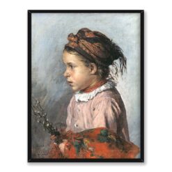 Ludwik de Laveaux Dziewczynka z baziami 30×40