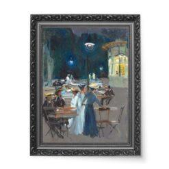 Ludwik de Laveaux Paryska kawiarnia nocą wydruk na płótnie 50×70