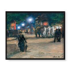 Ludwik de Laveaux Paryż nocą 50×40