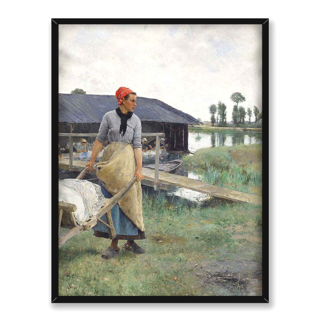 Luis Jimenez Aranda Dzień prania nad Sekwaną 30x40 w RAMIE