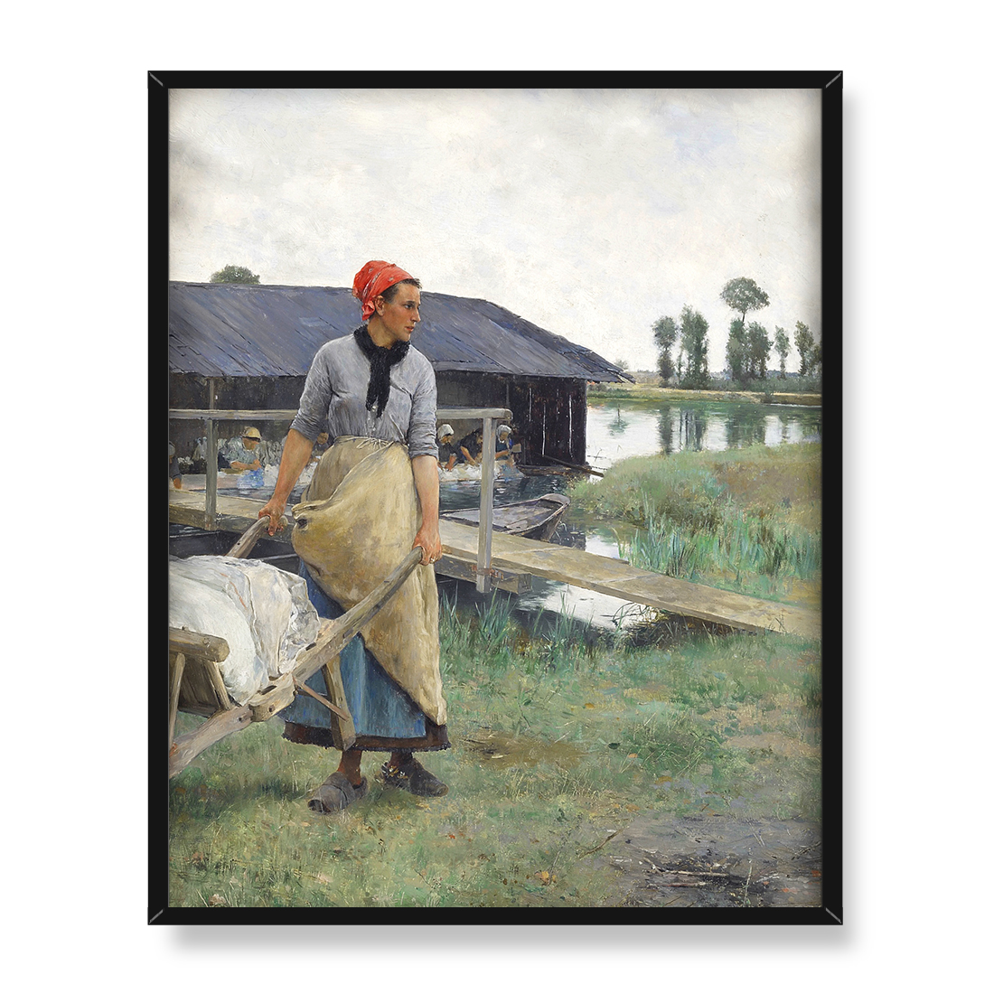 Luis Jimenez Aranda Dzień prania nad Sekwaną 40x50 w RAMIE