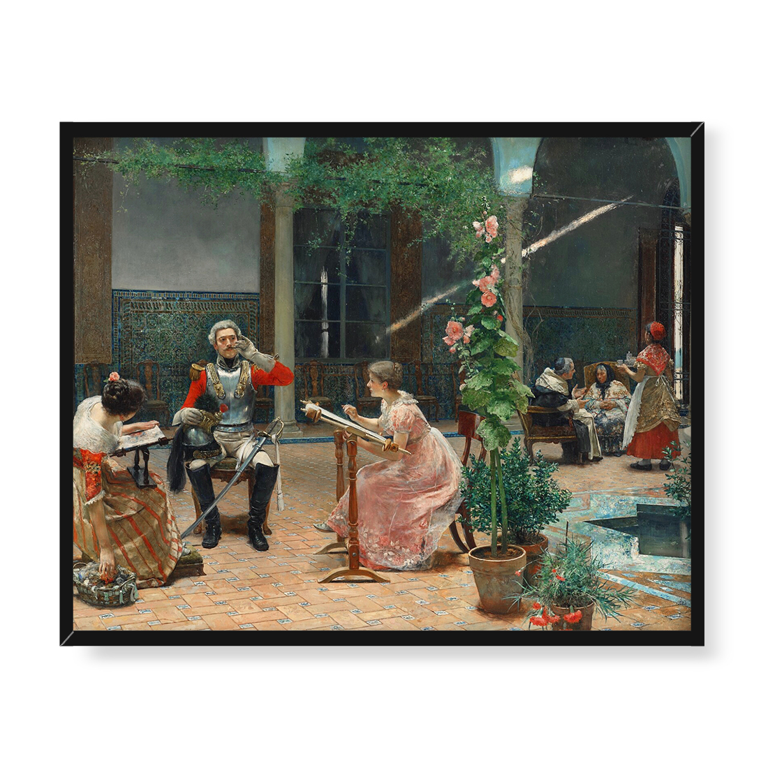 Luis Jimenez Aranda Popołudniowa rozrywka 50x40 w RAMIE