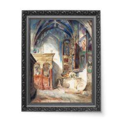 Marie Bracquemond Wnętrze kościoła wydruk na płótnie 50×70