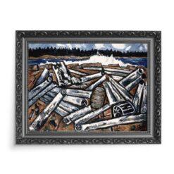 Marsden Hartley Log Jam zatoka Penobscot 70×50