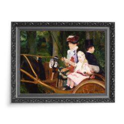 Mary Cassatt Kobieta i dziewczyna prowadzące samochód 70×50