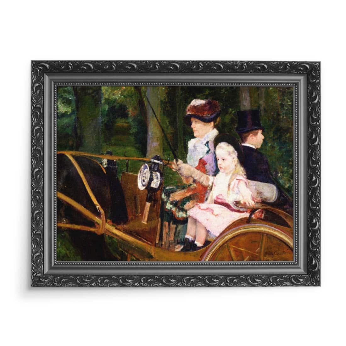 Mary Cassatt Kobieta i dziewczyna prowadzące samochód 70x50