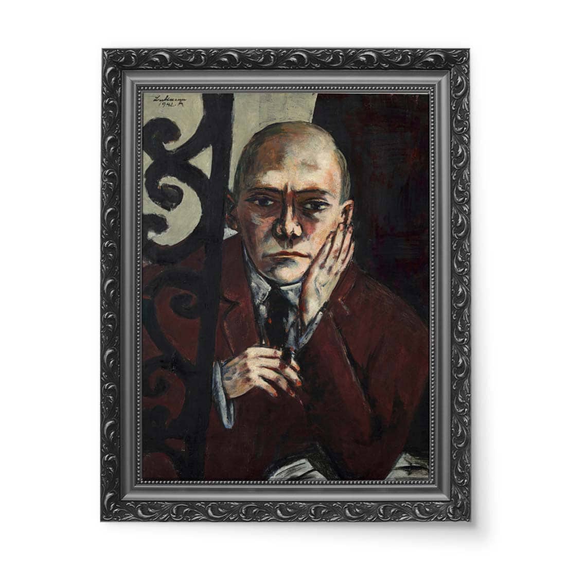 Max Beckmann Autoportret przy barze wydruk na płótnie 50x70