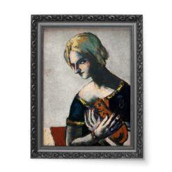 Max Beckmann Dziewczyna z żółtym kotem wydruk na płótnie 50×70