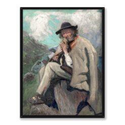 Max Hanemann Góral z fajką 30×40