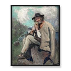 Max Hanemann Góral z fajką 40×50
