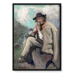 Max Hanemann Góral z fajką 50×70