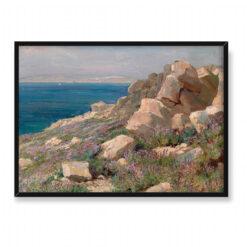 Menci Clement Crncić Krajobraz nadmorski w Chorwacji 70×50