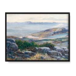 Menci Clement Crncić Krajobraz nadmorski w Rijece 40×30