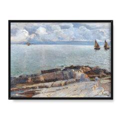 Menci Clement Crncić Na wybrzeżu pod Novi Vinodolski 40×30