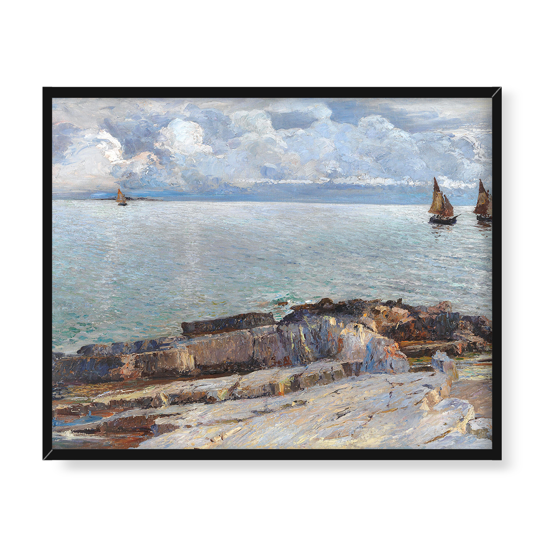 Menci Clement Crncić Na wybrzeżu pod Novi Vinodolski 50x40