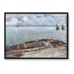 Menci Clement Crncić Na wybrzeżu pod Novi Vinodolski 70×50