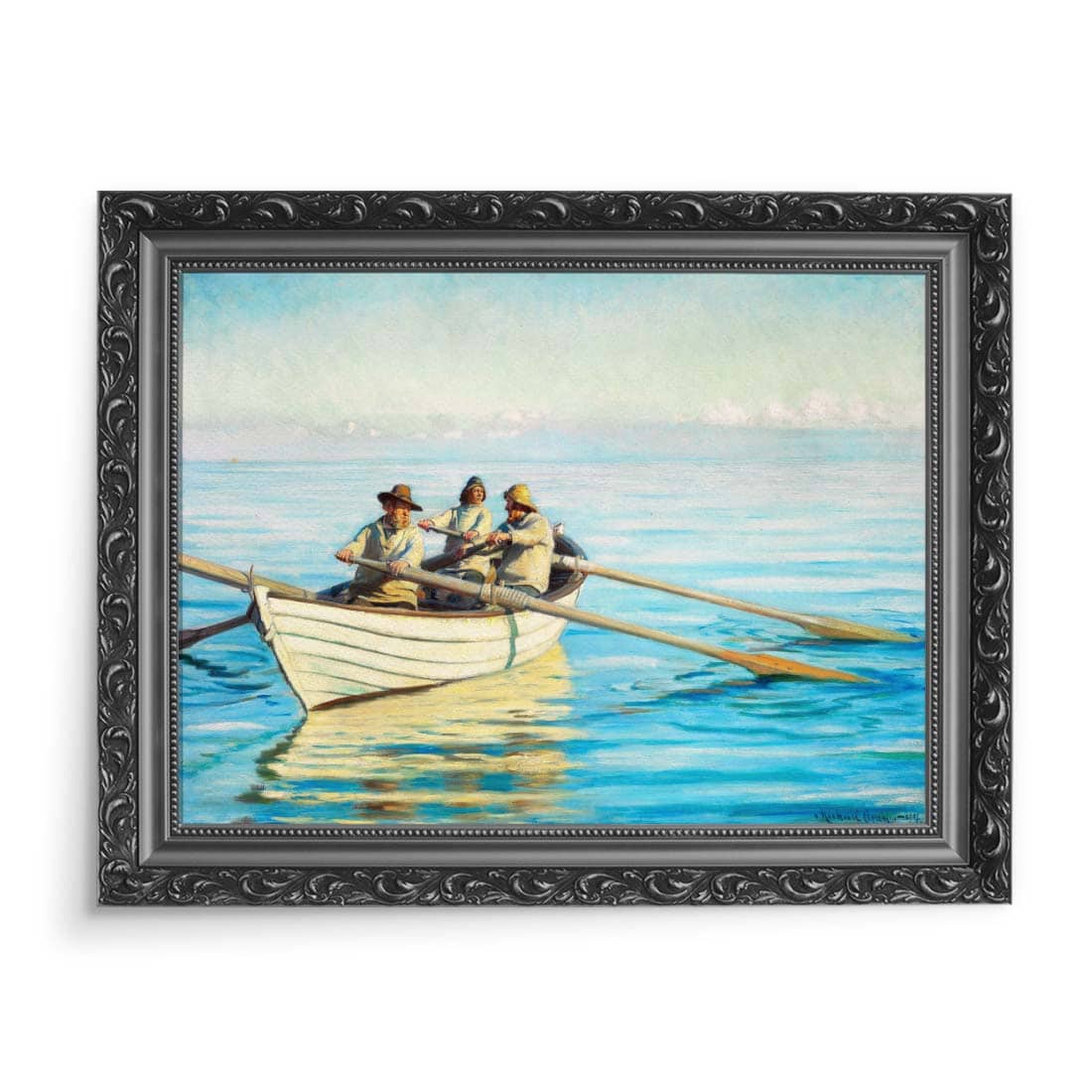 Michael Ancher Trzech rybaków w jednej łodzi 70x50