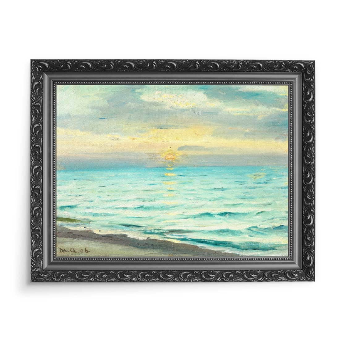 Michael Ancher Zachód słońca na plaży w Skagen 70x50