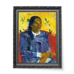 Paul Gauguin Tahitańska kobieta z kwiatem wydruk na płótnie 50×70