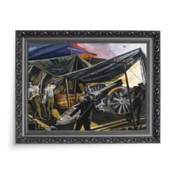 Paul Nash A Howitzer Firing 70×50