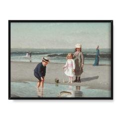 Samuel Carr Dzieci na plaży 30×40