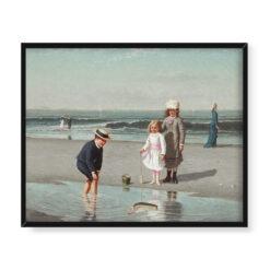 Samuel Carr Dzieci na plaży 50×40