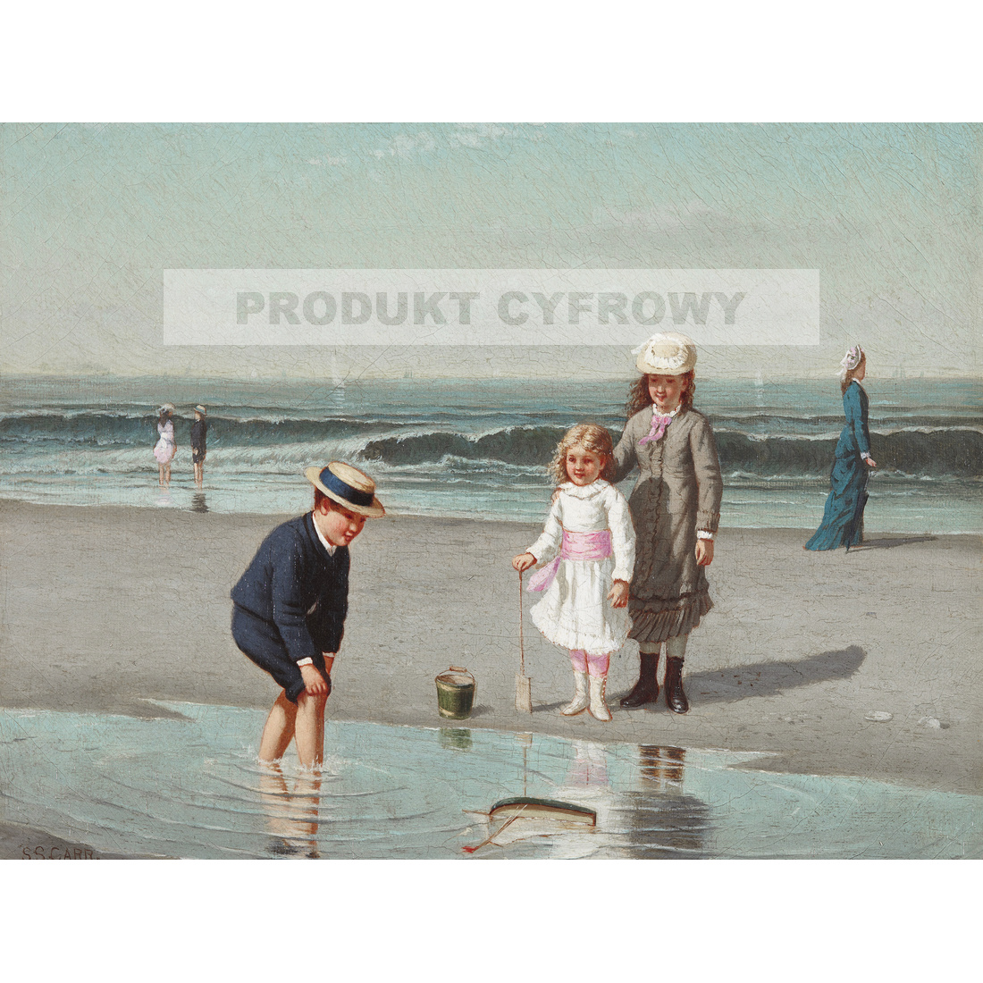 Samuel Carr Dzieci na plaży — produkt cyfrowy do pobrania