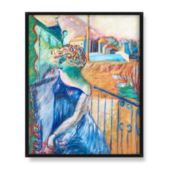 Sigrid Hjerten Blondynka na tarasie 40×50