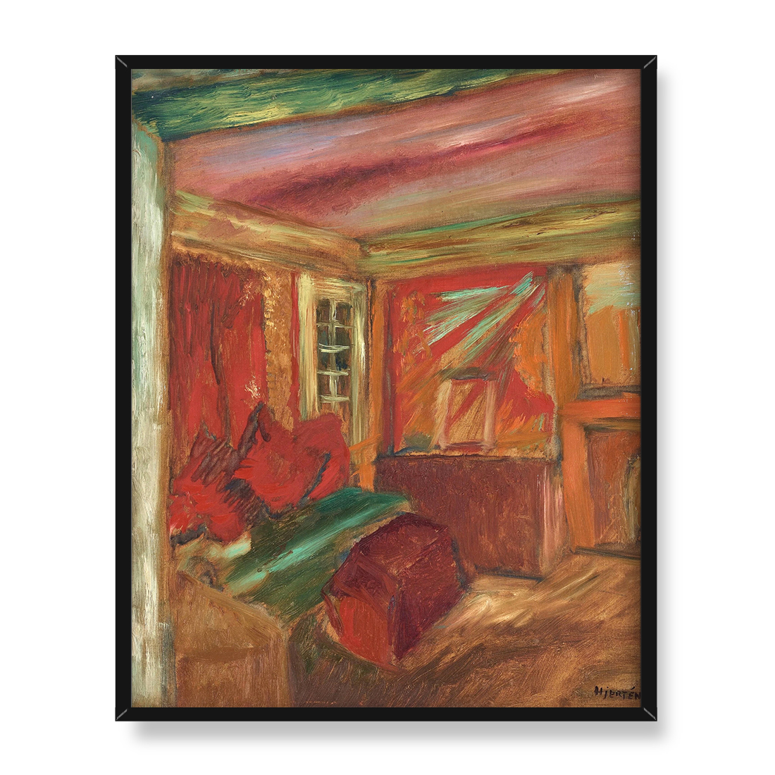 Sigrid Hjerten Czerwone wnętrze 40x50