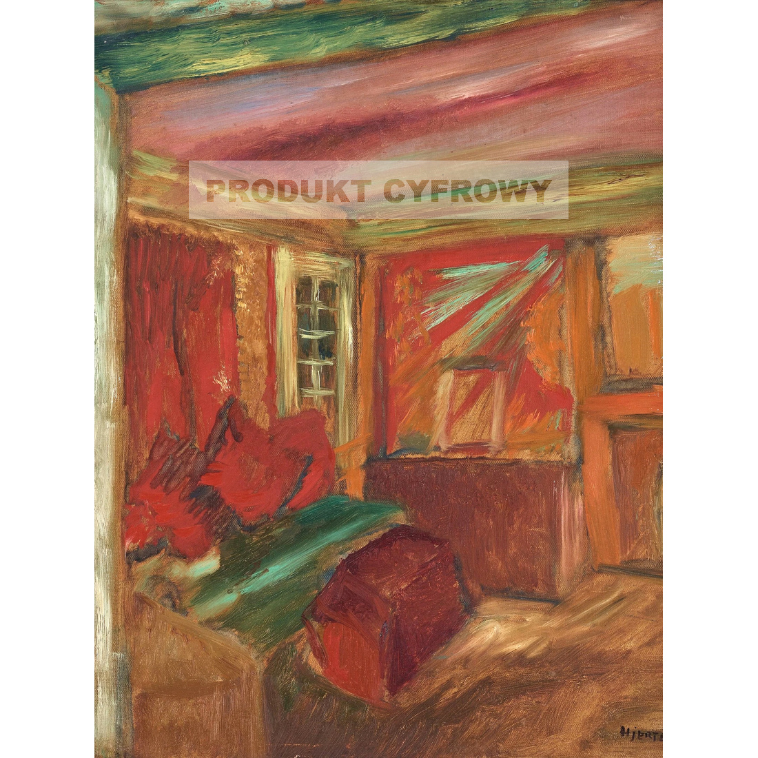 Sigrid Hjerten Czerwone wnętrze — produkt cyfrowy do pobrania