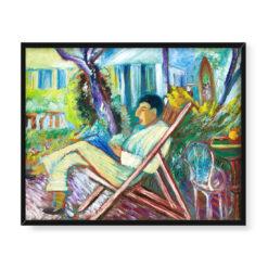 Sigrid Hjerten Izaak pali fajkę 50×40