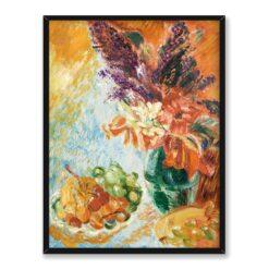 Sigrid Hjerten Kwiaty i półmisek owoców 30×40