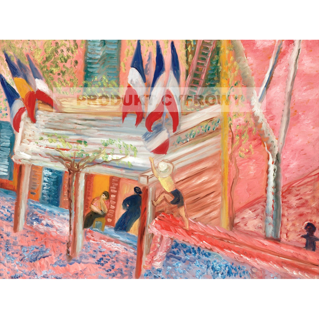 Sigrid Hjerten Na rynku w Cassis — produkt cyfrowy do pobrania