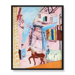 Sigrid Hjerten Niebieska lokomotywa 40×50