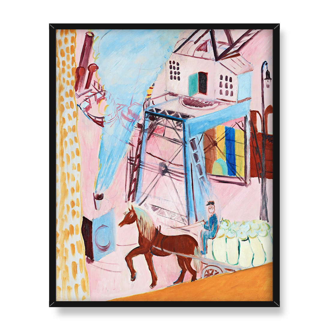 Sigrid Hjerten Niebieska lokomotywa 40x50