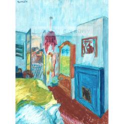 Sigrid Hjerten Niebieski kominek — produkt cyfrowy do pobrania