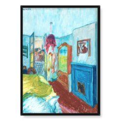 Sigrid Hjerten Niebieski kominek 50×70