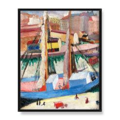 Sigrid Hjerten Niebieski statek 40×50