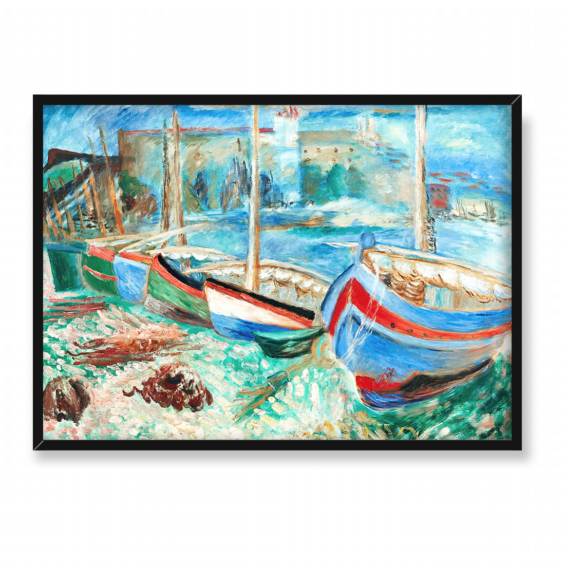 Sigrid Hjerten Łodzie rybackie Collioure 70x50