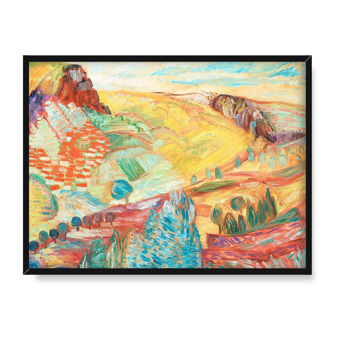 Sigrid Hjerten Pejzaż Owernia 30x40 w RAMIE