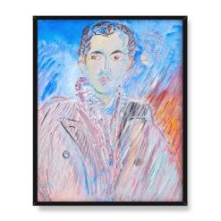 Sigrid Hjerten Portret przedstawiający eleganckiego mężczyznę w płaszczu 40×50