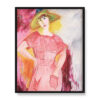 Sigrid Hjerten Różowa dziewczynka 40×50 w RAMIE Sigrid Hjerten Różowa dziewczynka 40×50 w RAMIE