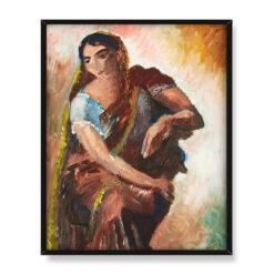 Sigrid Hjerten Siedząca Hinduska 40×50