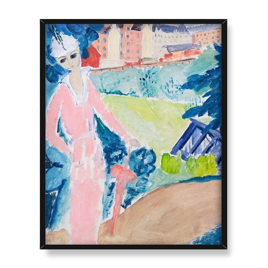 Sigrid Hjerten Spacer w różu 40x50 w RAMIE