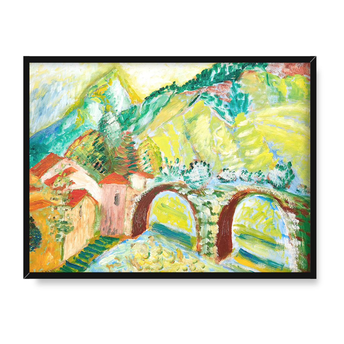 Sigrid Hjerten Stary most Owernia 30x40 w RAMIE