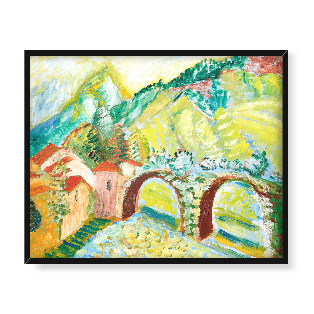 Sigrid Hjerten Stary most Owernia 50x40 w RAMIE